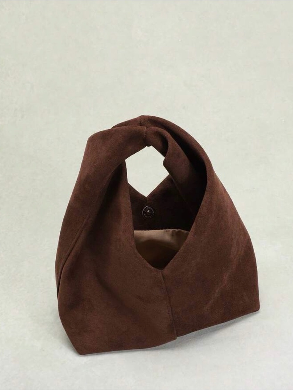 NEW Brown Twist Handle Hobo Shoulder Bag - Picture 5 of 9